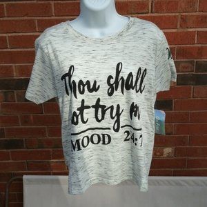 On Fire Open Back T-Shirt Graphic Tee Top Cotton